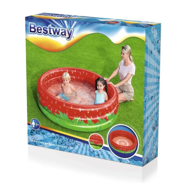 Bestway Inflatable Sweet Strawberry Pool 63x63x15 inch 51145 - Image 2