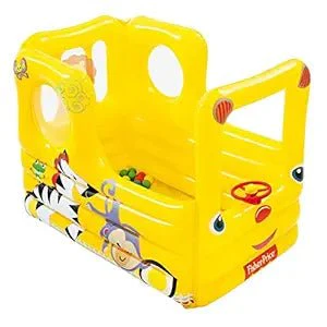 Bestway Lil' Learner School Bus Playcenter Fisher Price 54x38x38 inch 93506 - Image 2