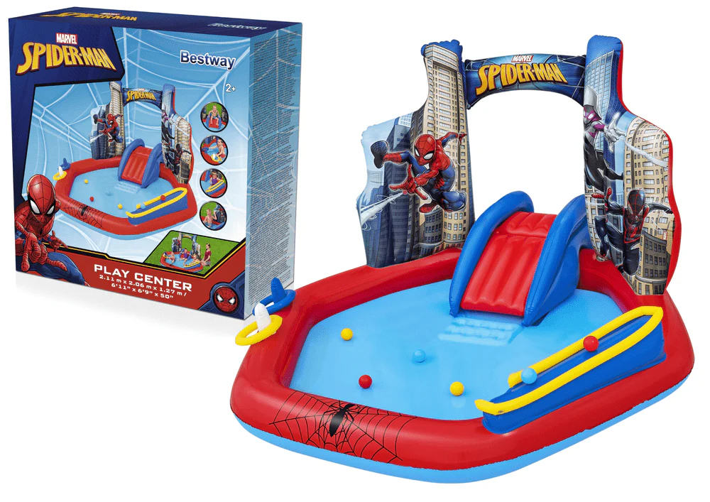 Bestway Marvel Spider-Man Inflatable Play Center 2.11mx2.06mx1.27m