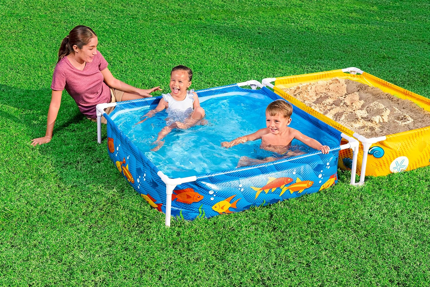 Bestway My First Frame Pool and Sandpit 2.13mx1.22mx30.5cm - Image 8