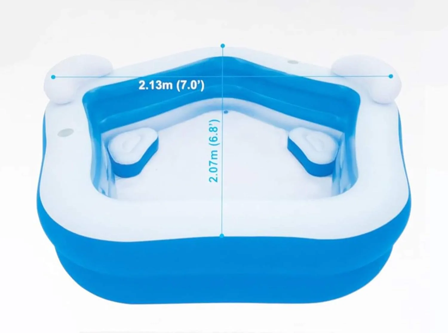 Bestway Pentagon Vinyl Family Fun Pool 2.13mx2.06mx69cm 54153 - Image 2