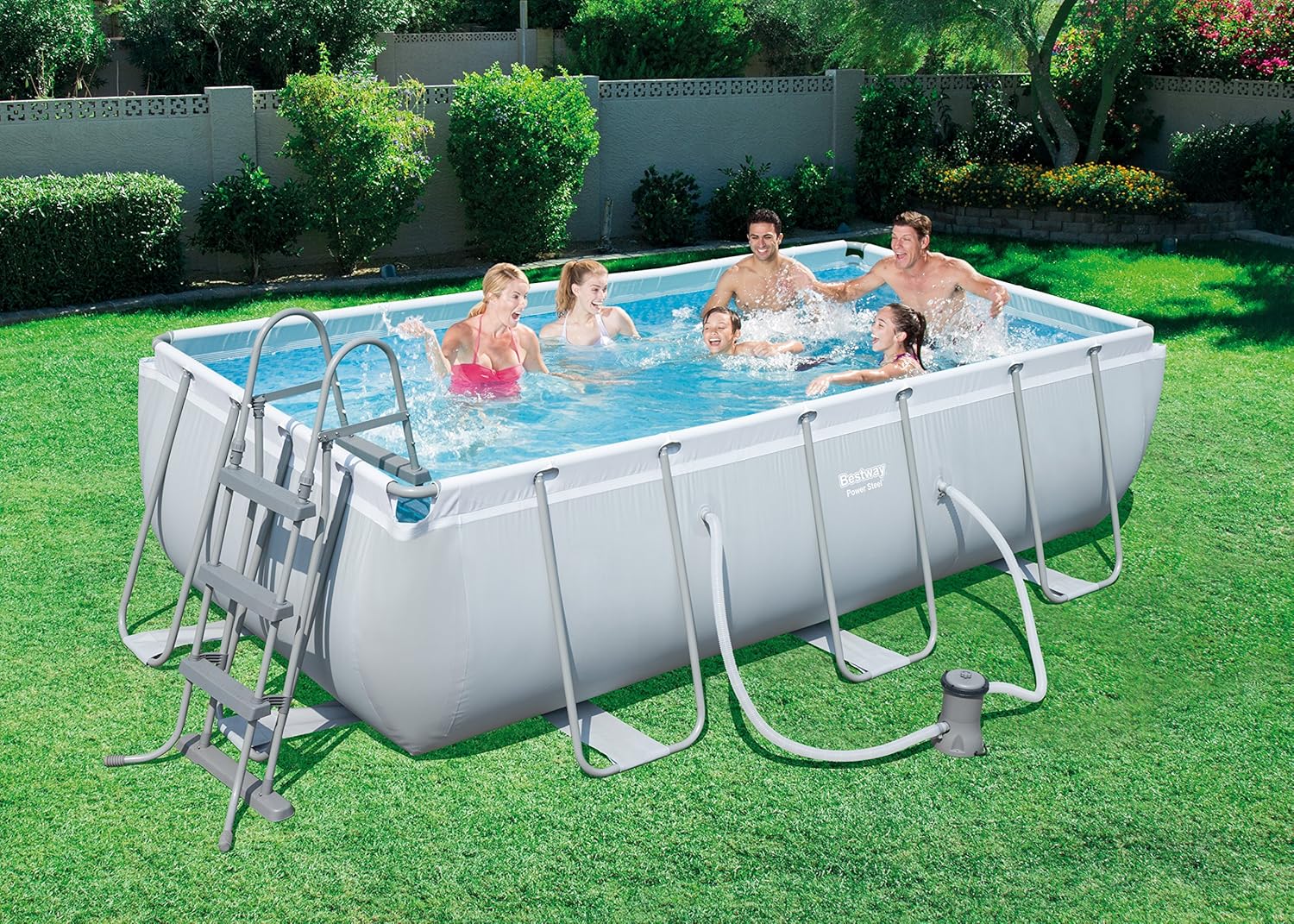 Bestway Power Steel Above Ground Rectangular Pool 4.04mx2.1mx1m 56441 - Image 2