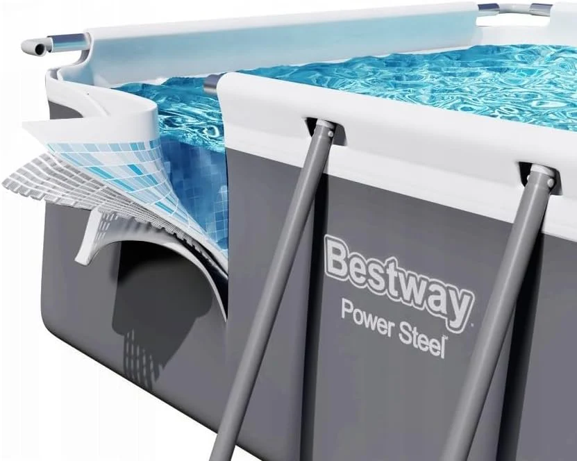 Bestway Power Steel Above Ground Rectangular Pool 4.04mx2.1mx1m 56441 - Image 3