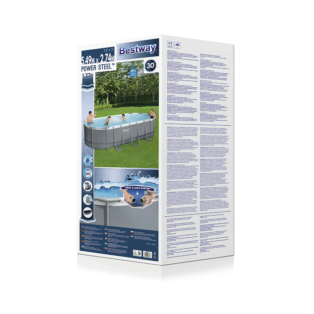 Bestway Power Steel Oval Above Ground Pool 5.49mx2.74mx1.22m 56710 - Image 12