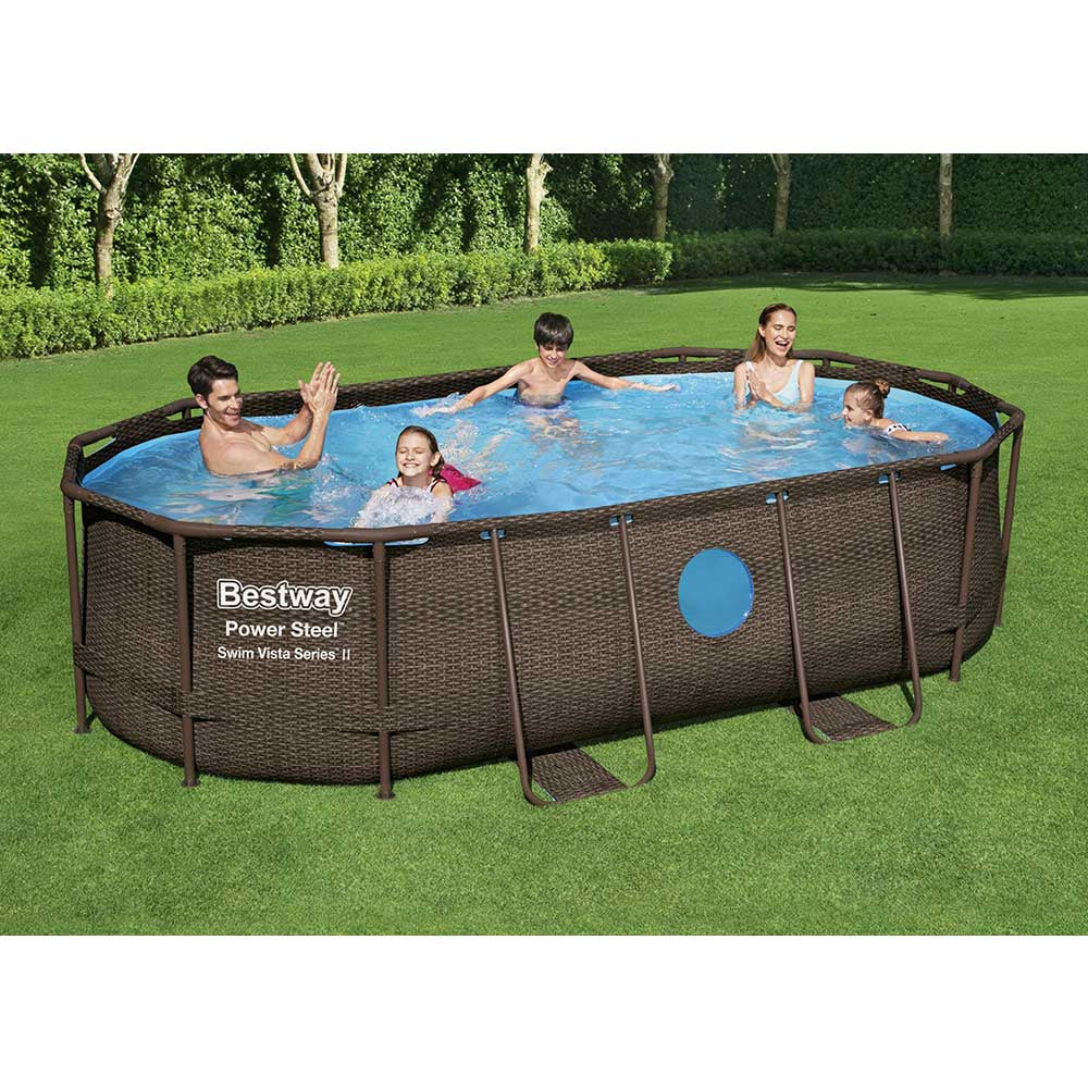 Bestway Power Steel Swim Vista Series II Frame Pool Oval 4.27mx2.50mx1m 56714 - Image 2