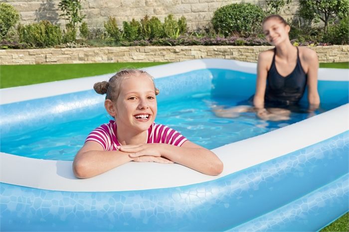 Bestway Rectangular Inflatable Family Pool 10x6x18 inch 54150 - Image 5