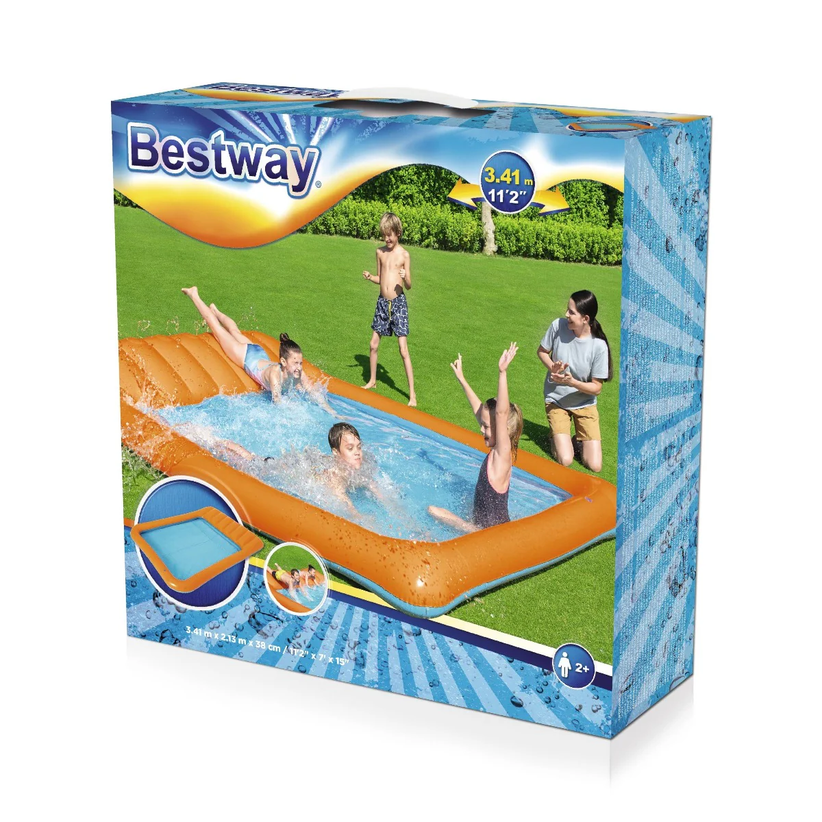 Bestway Slide in Splash Pool 341 x 213 x 38 cm 53080 - Image 3