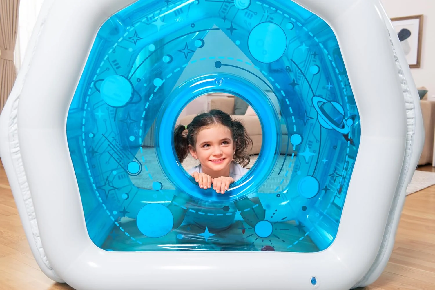 Bestway Space Station Exploration Kids Inflatable Play House 1.25m x 1.05m x 1.17m 52632 - Image 6