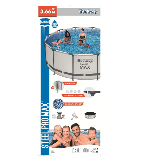 Bestway Steel Pro Max Round Frame Pool 3.66m x 1.22m 56420 - Image 3