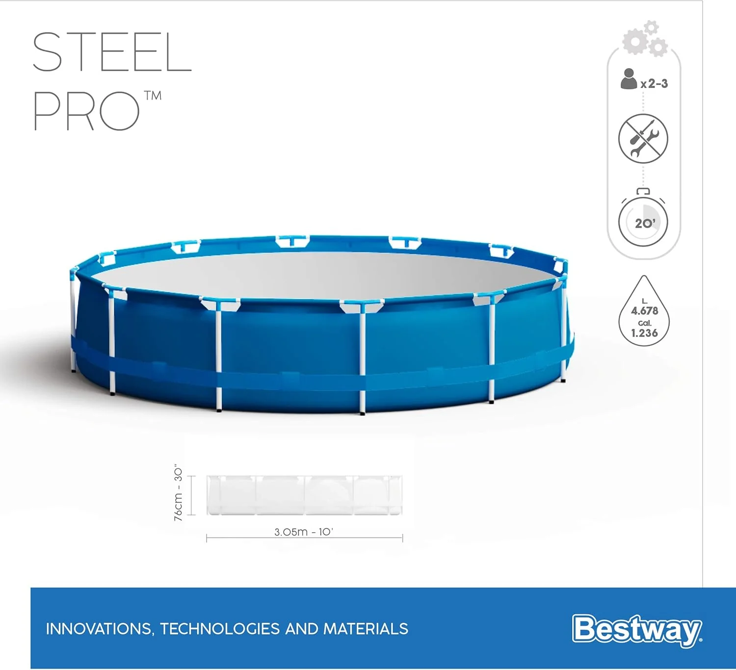Bestway - Steel Pro Pool 305x76cm 56677/56677N - Image 6