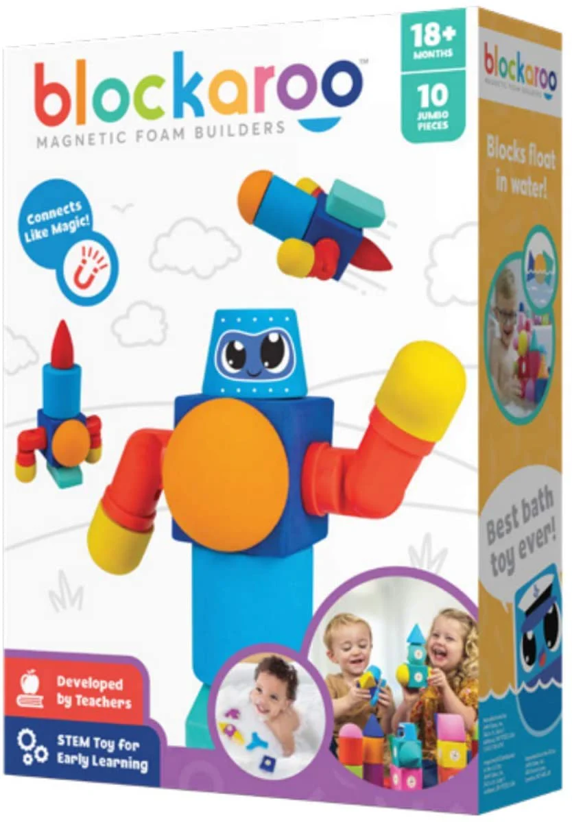 Blockaroo Magnetic Foam Building Blocks Small Robot