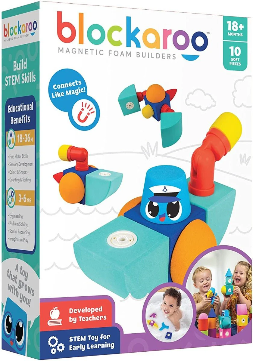 Blockaroo Magnetic Foam Building Blocks Small Tugboat