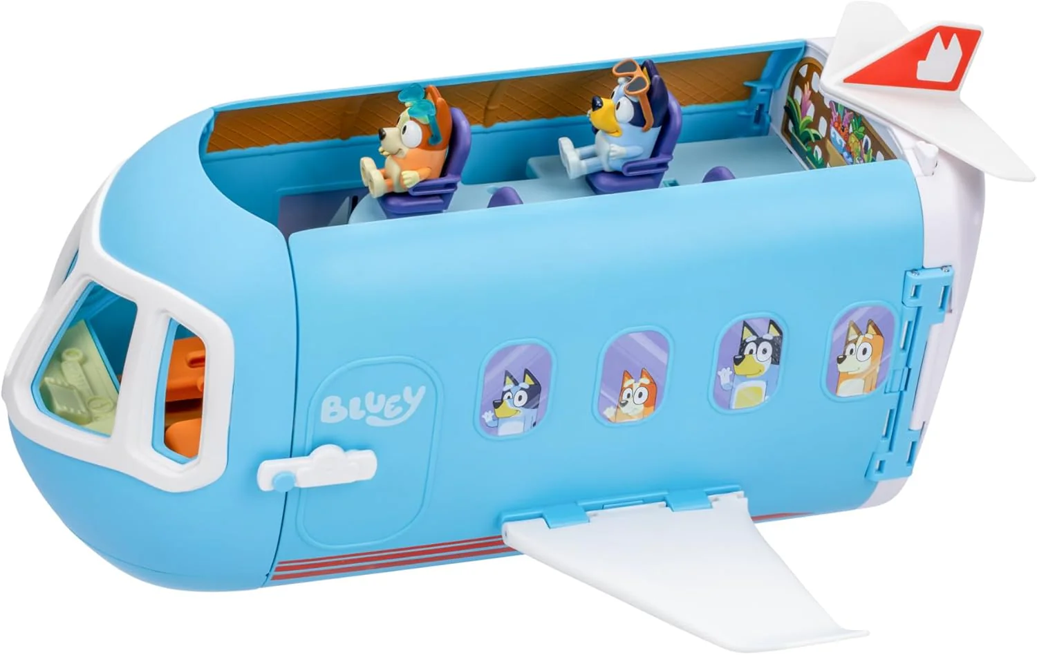 Bluey 3-in-1 Transforming Plane Playset – Plane, Resort & Boat | Lights, Sounds & Exclusive Bluey & Bingo Figures - Image 11