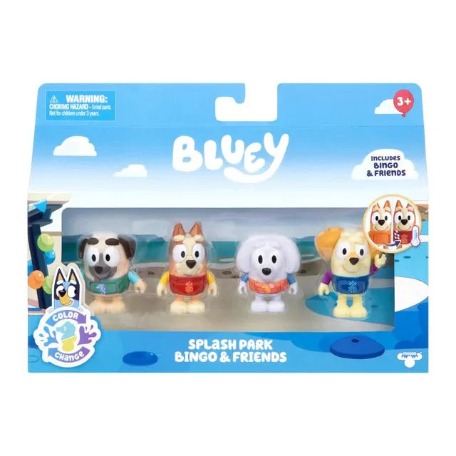 Bluey S13 Color Change Figure 4Pack Water Park Bingo & Friends Exclusive 19131 - Image 8