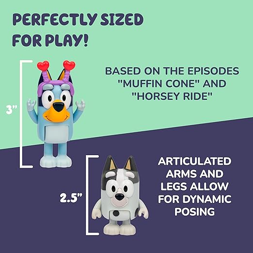 Bluey S13 Figure 2Pk Spring Time Bluey & Muffin 18913 - Image 3
