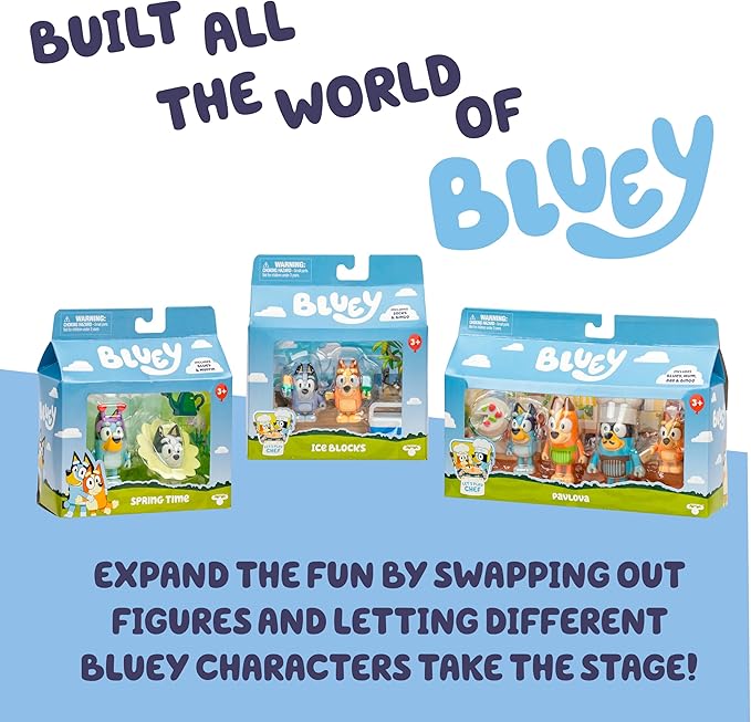 Bluey S13 Lets Play Chef Figure 2Pack Ice Blocks Bingo & Socks 18914 - Image 2