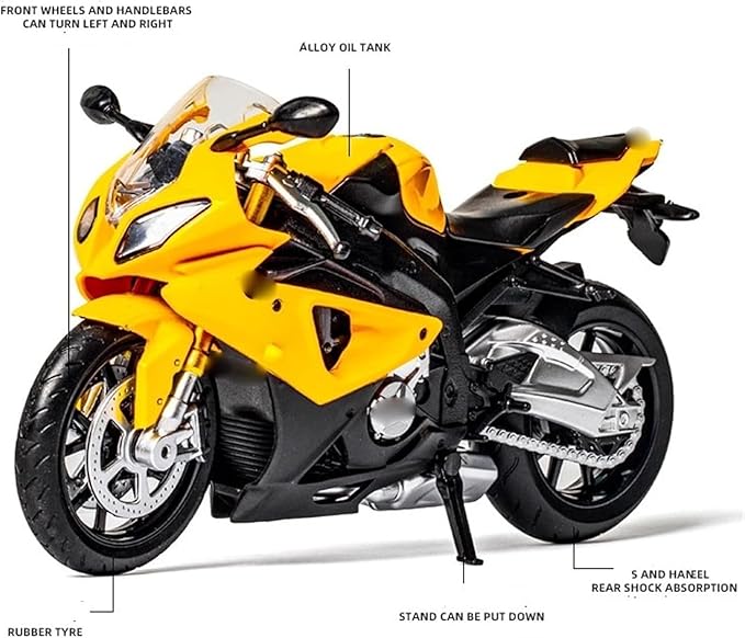 MSZ BMW Motorcycle Diecast S1000RR 1:12 68001A - Image 3