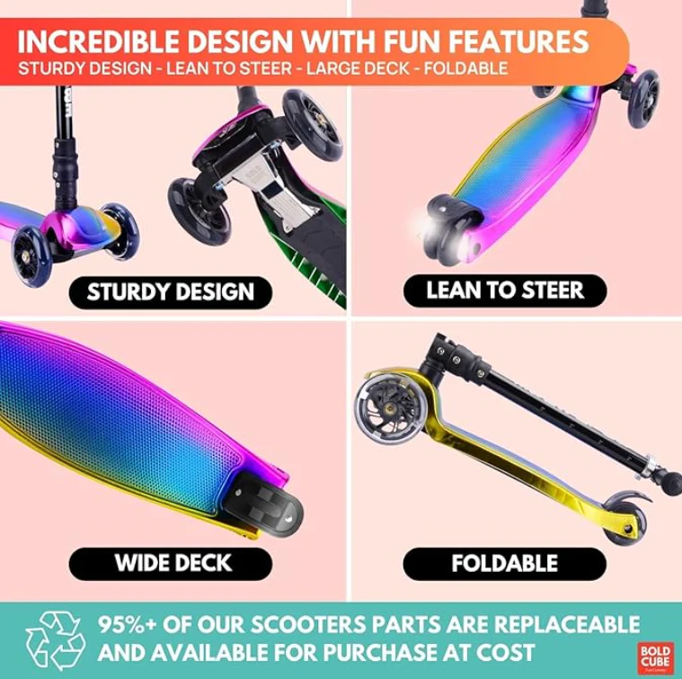 Boldcube 3 Wheel Scooter Big Fold Electro Dark Night - Image 2