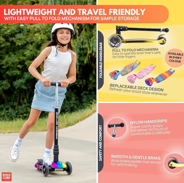 Boldcube 3 Wheel Scooter Big Fold Electro Dark Night - Image 5