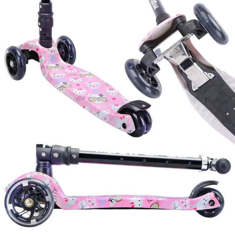 BoldCube 3 Wheel Scooter Big Fold Kitty Love BC-3WS-KL - Image 2