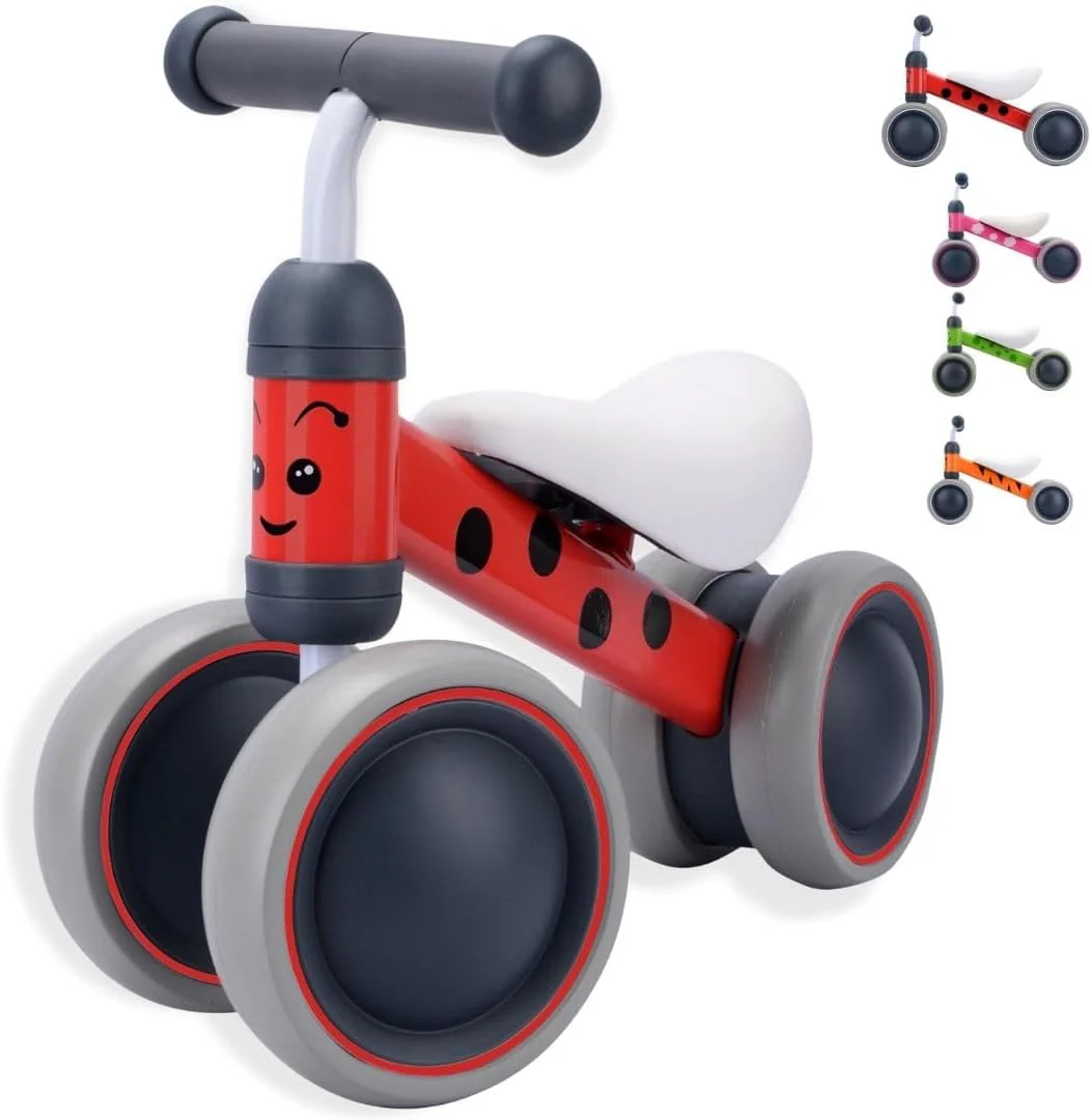 BOLDCUBE Baby Balance Bike Ladybird (Red)