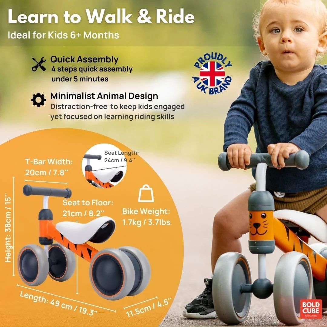 BOLDCUBE Baby Balance Bike Ladybird (Red) - Image 5