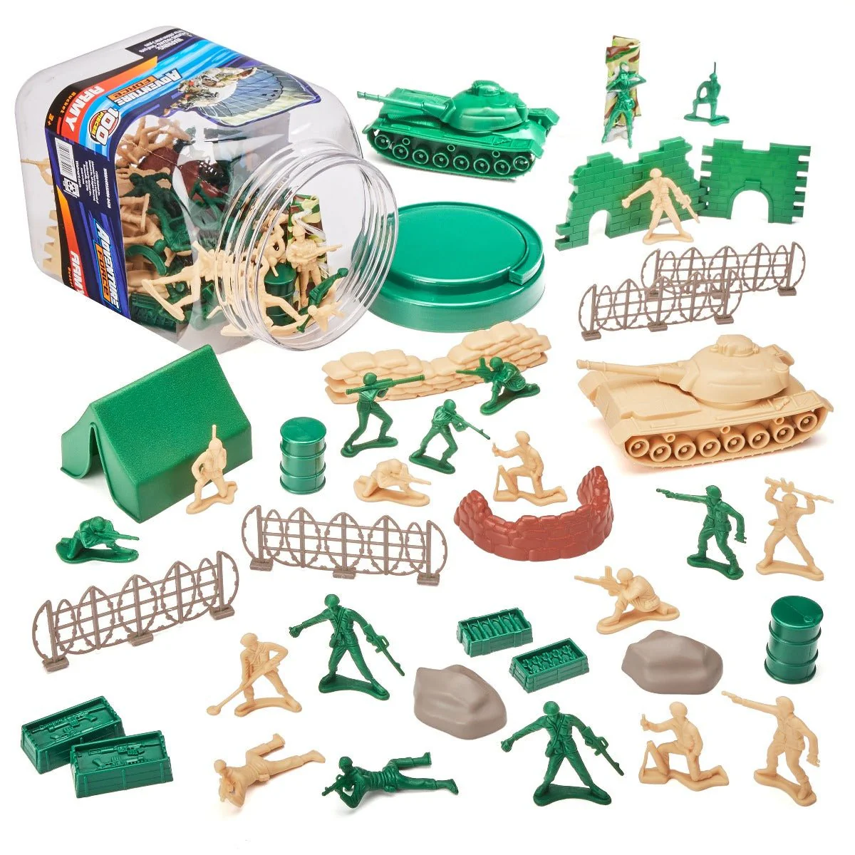 Boley Adventure Force Army Bucket 100pcs 75099