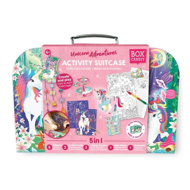 Box Candiy Unicorn Adventure - Travel Suitcase Multi Craft And Activity Set BCS2107