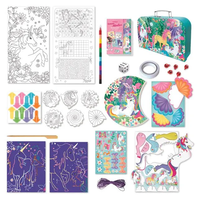 Box Candiy Unicorn Adventure - Travel Suitcase Multi Craft And Activity Set BCS2107 - Image 3
