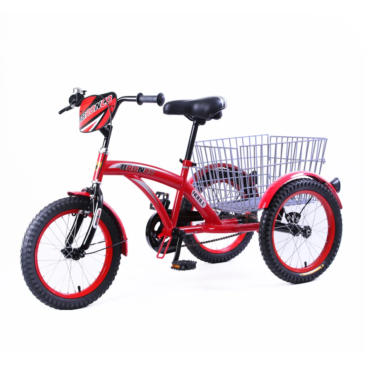 Bronco Classic Three Wheel bicycle with Basket Red 16 Inch CL-2600