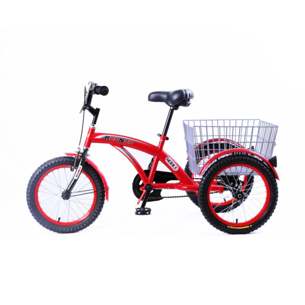 Bronco Classic Three Wheel bicycle with Basket Red 16 Inch CL-2600 - Image 3