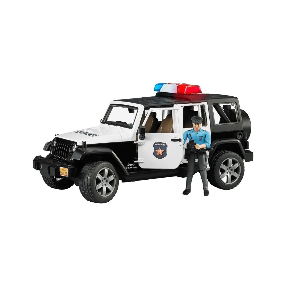 Bruder Jeep Wrangler Unlimited Rubicon Police Vehicle with Policeman - Image 2