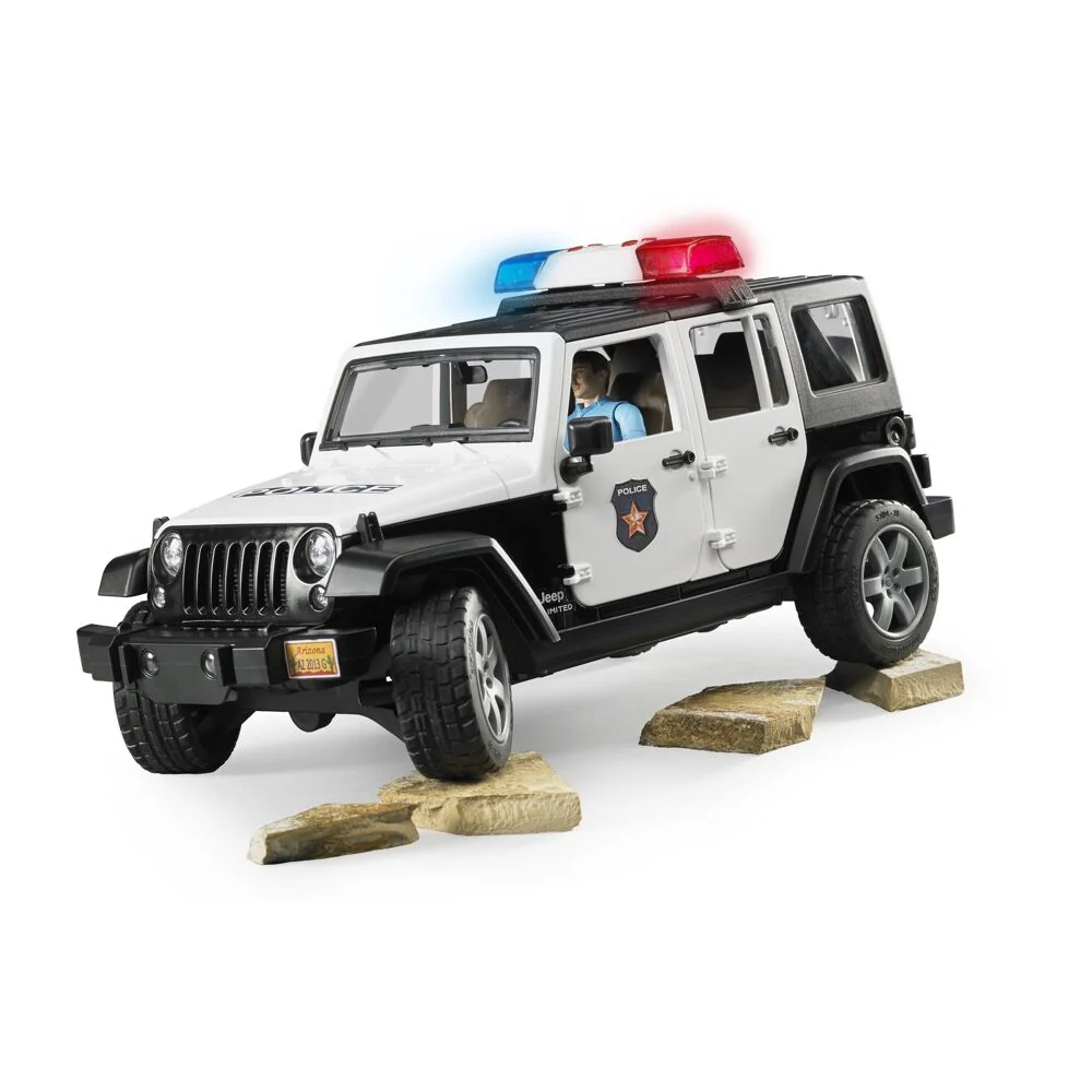 Bruder Jeep Wrangler Unlimited Rubicon Police Vehicle with Policeman - Image 4