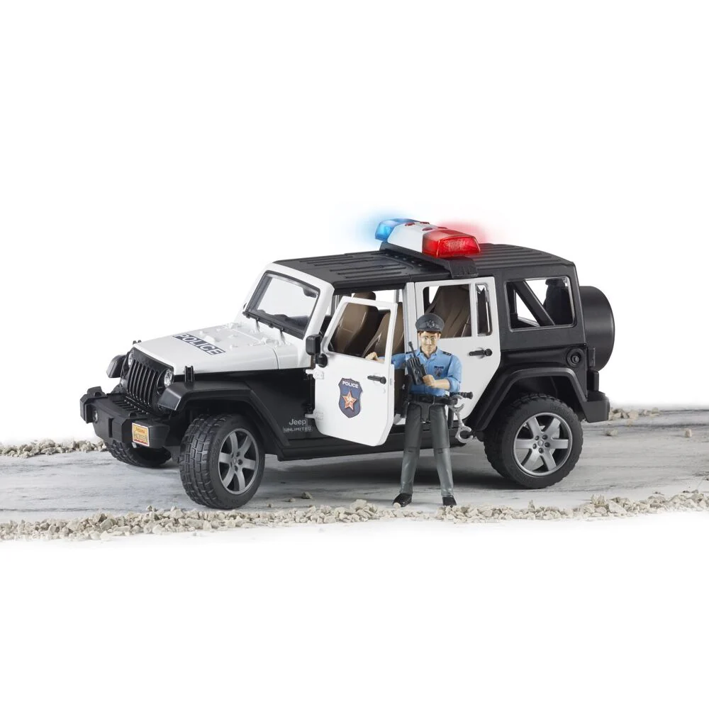 Bruder Jeep Wrangler Unlimited Rubicon Police Vehicle with Policeman - Image 5
