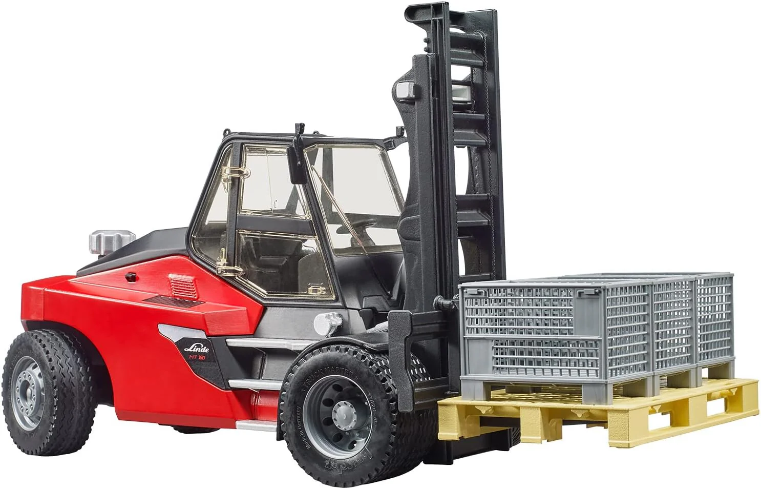 Bruder Linde Forklift HD30 with Tow-Coupling and 2 Pallets 02513