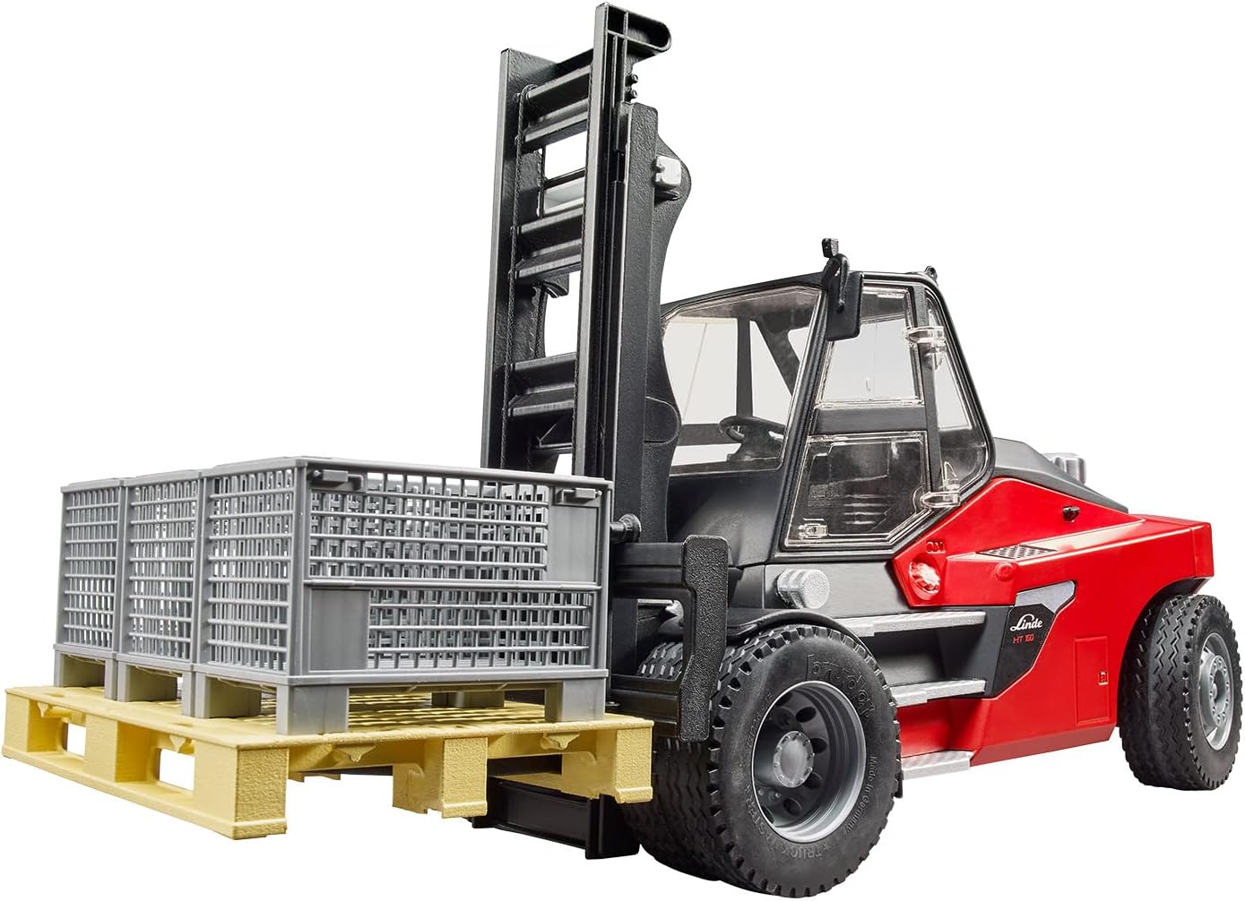 Bruder Linde Forklift HD30 with Tow-Coupling and 2 Pallets 02513 - Image 5
