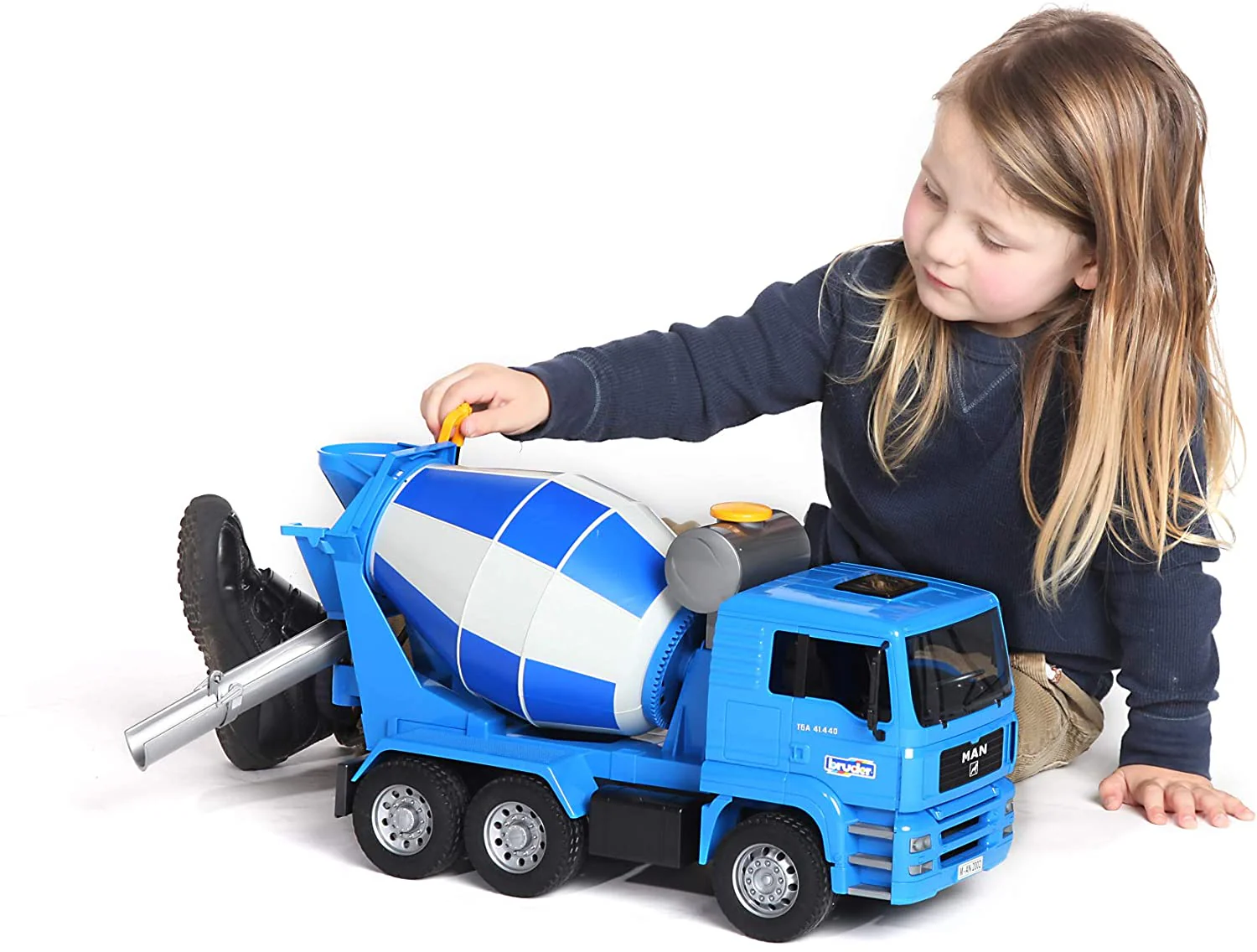 Bruder MAN Cement Mixer Realistic Construction Truck - Image 4