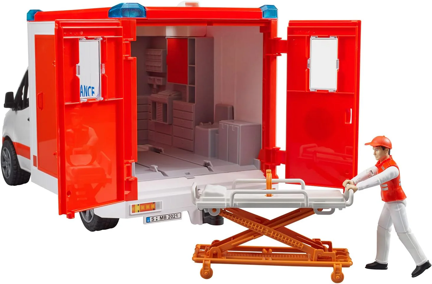 Bruder MB Sprinter Ambulance with Driver 02676 - Image 3