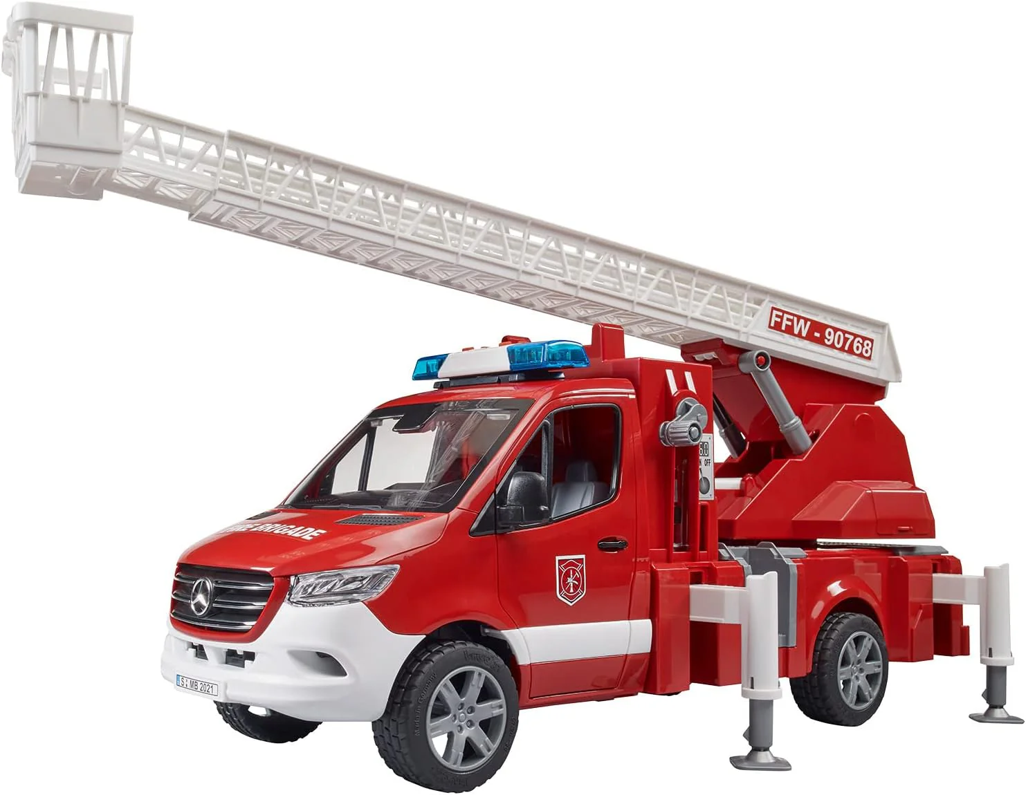 Bruder MB Sprinter Fire Engine with Ladder and Waterpump 02673 - Image 6