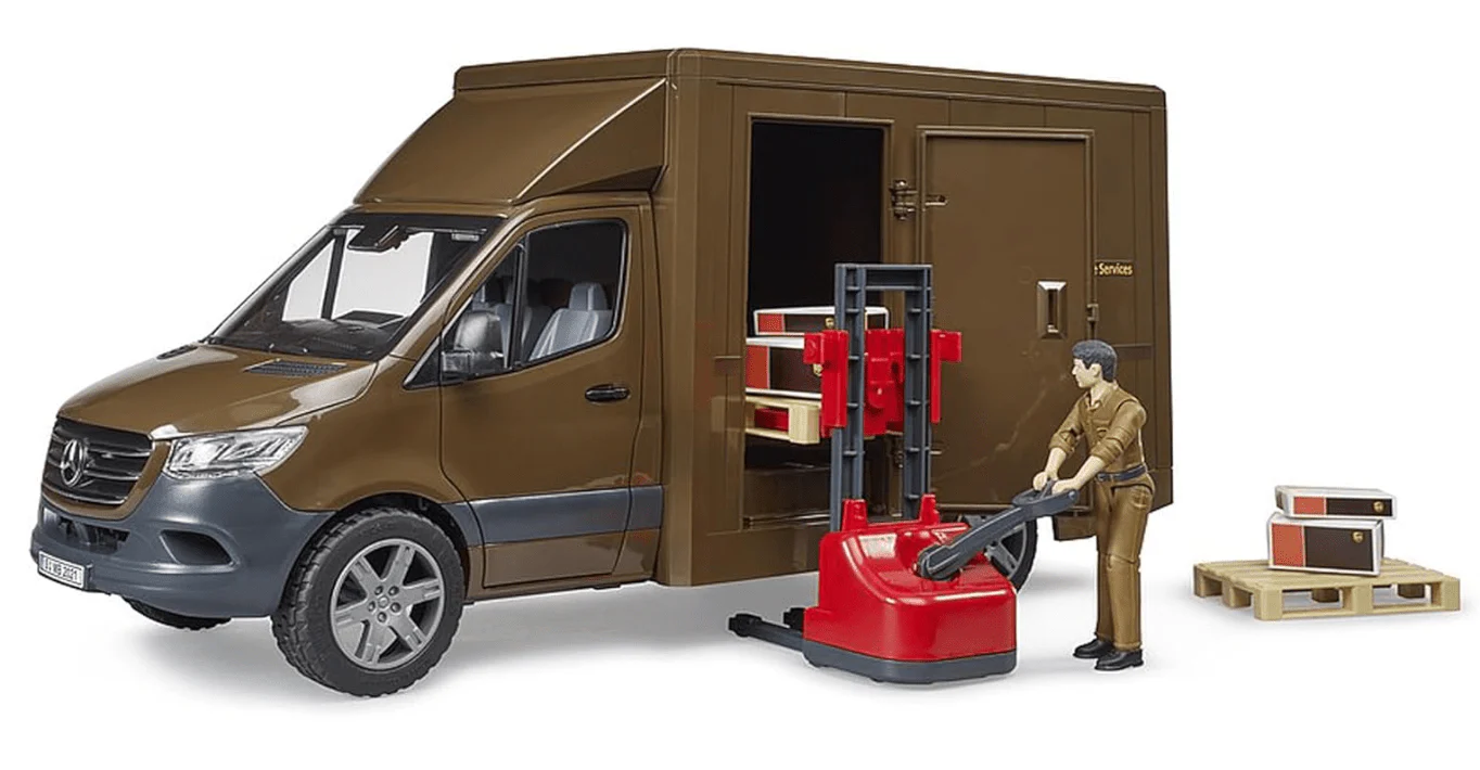Bruder MB Sprinter Ups Truck with Driver 02678 - Image 2