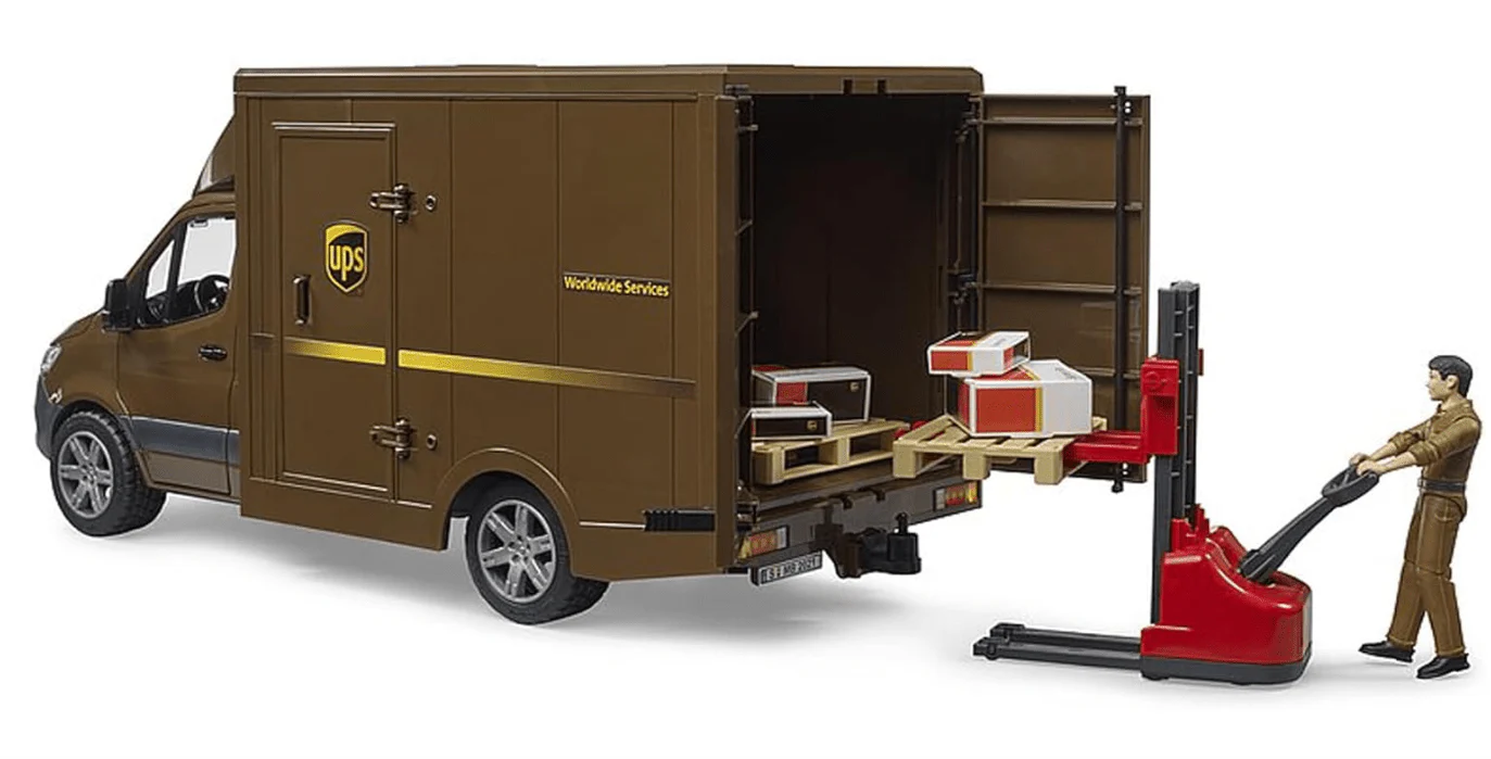 Bruder MB Sprinter Ups Truck with Driver 02678 - Image 3