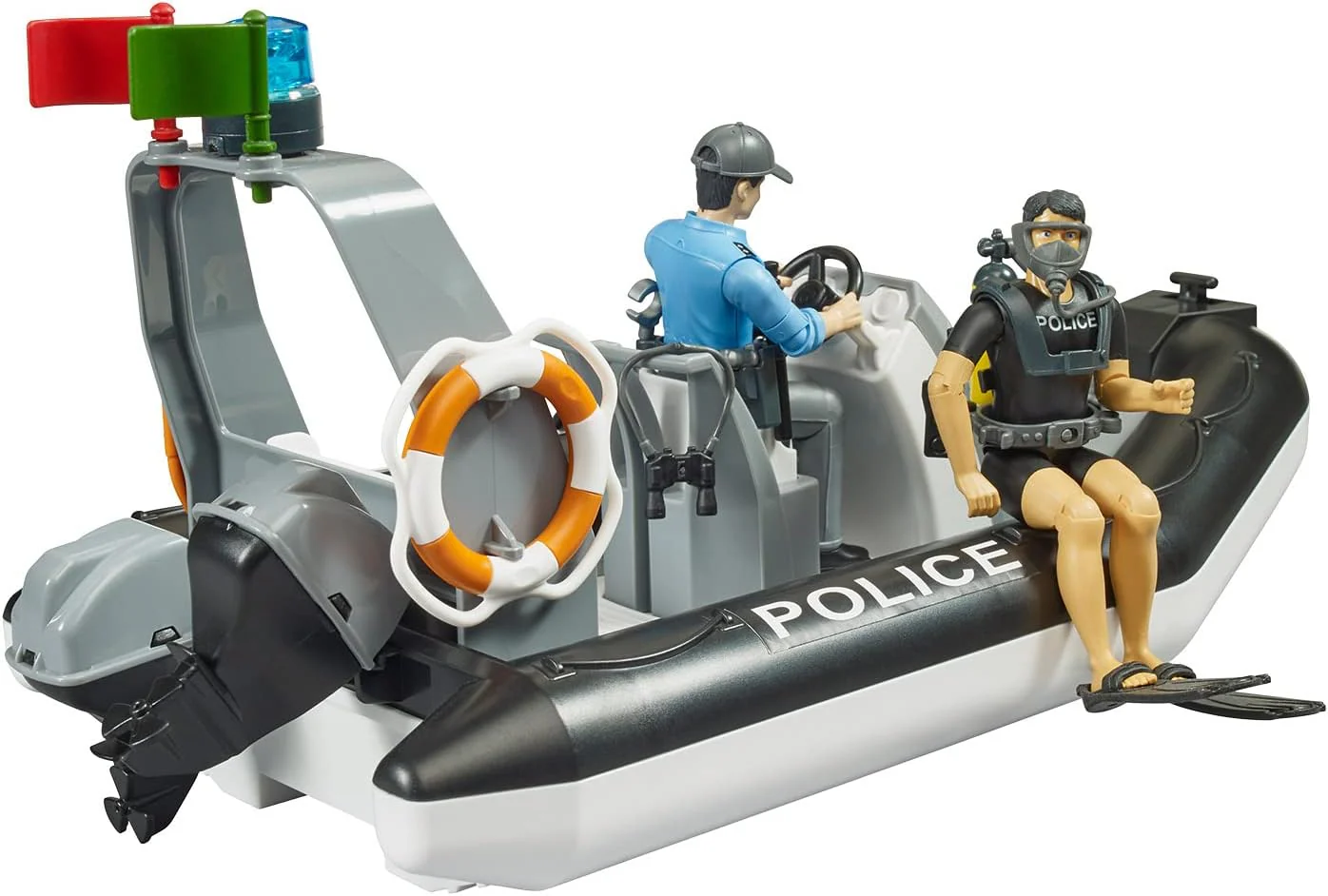 Bruder Police Boat with Rotating Beacon Light 62733 - Image 3