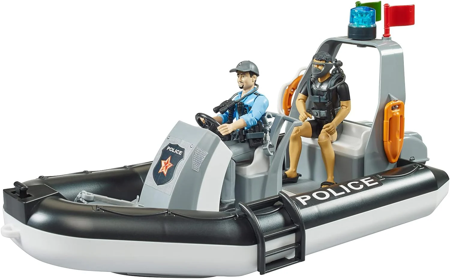 Bruder Police Boat with Rotating Beacon Light 62733 - Image 6