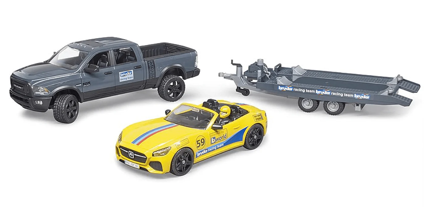 Bruder Ram 2500 Power Wagon & Roadster Racing Team 02504 - Image 3