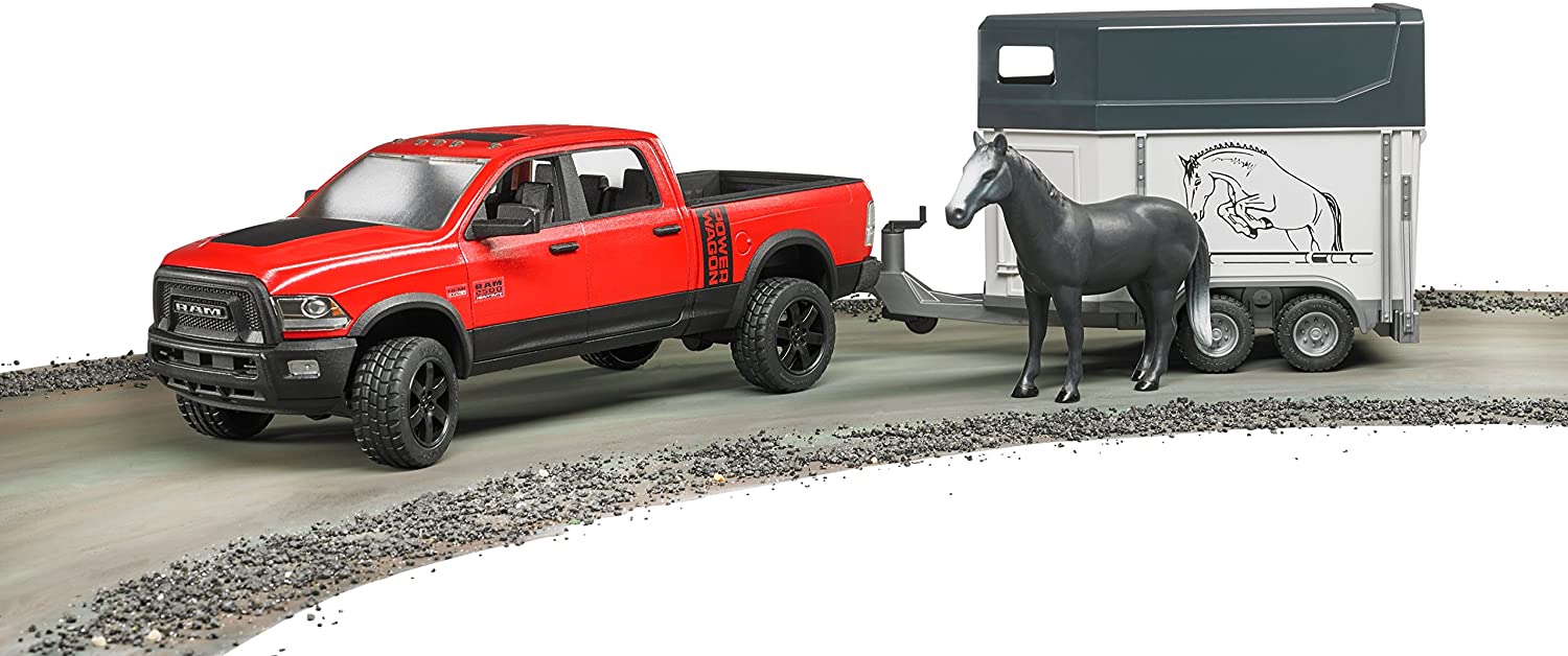 Bruder Ram 2500 Power Wagon with Horse Trailer - Image 2