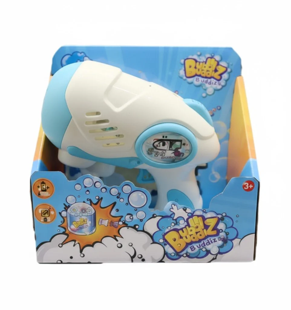 Bubz Full Automatic Five Hole Mechanical Fish Bubble Gun Light Music BBA308