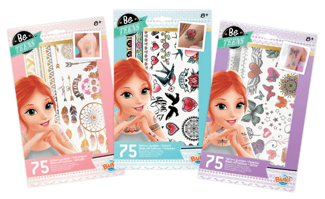 Buki 75 Wash-Off Tattoos - Assortment TA001Buki 75 Wash-Off Tattoos - Assortment TA001