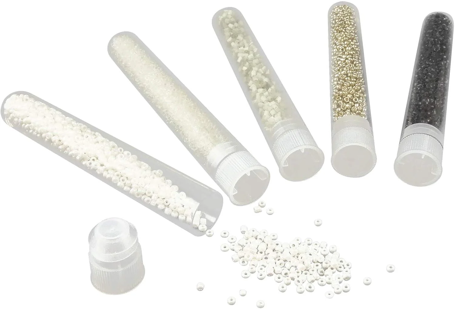 Buki Bead Tubes Silver PE006 - Image 2