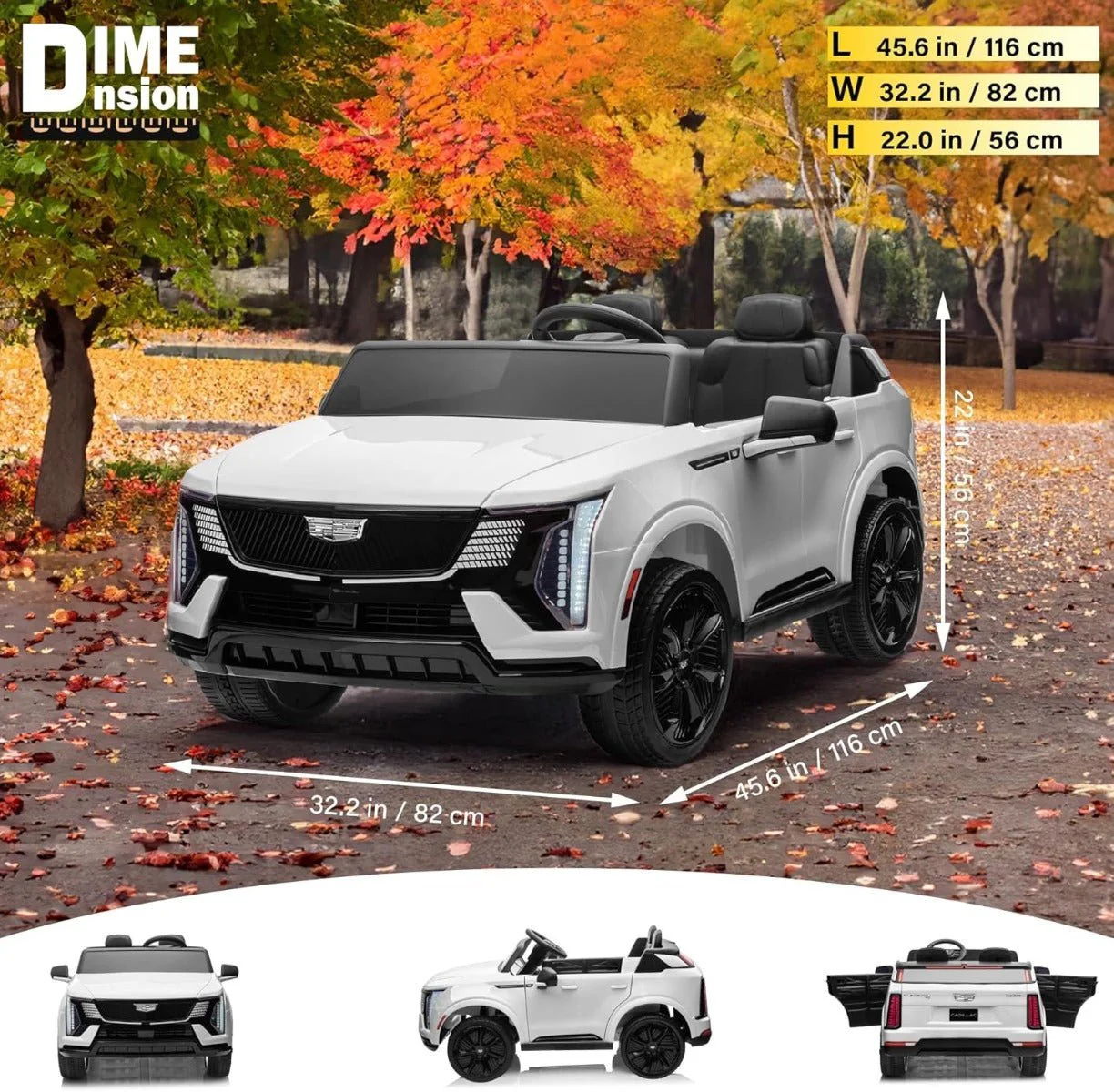 Cadillac Escalade Rideon Car White HL688 - Image 2