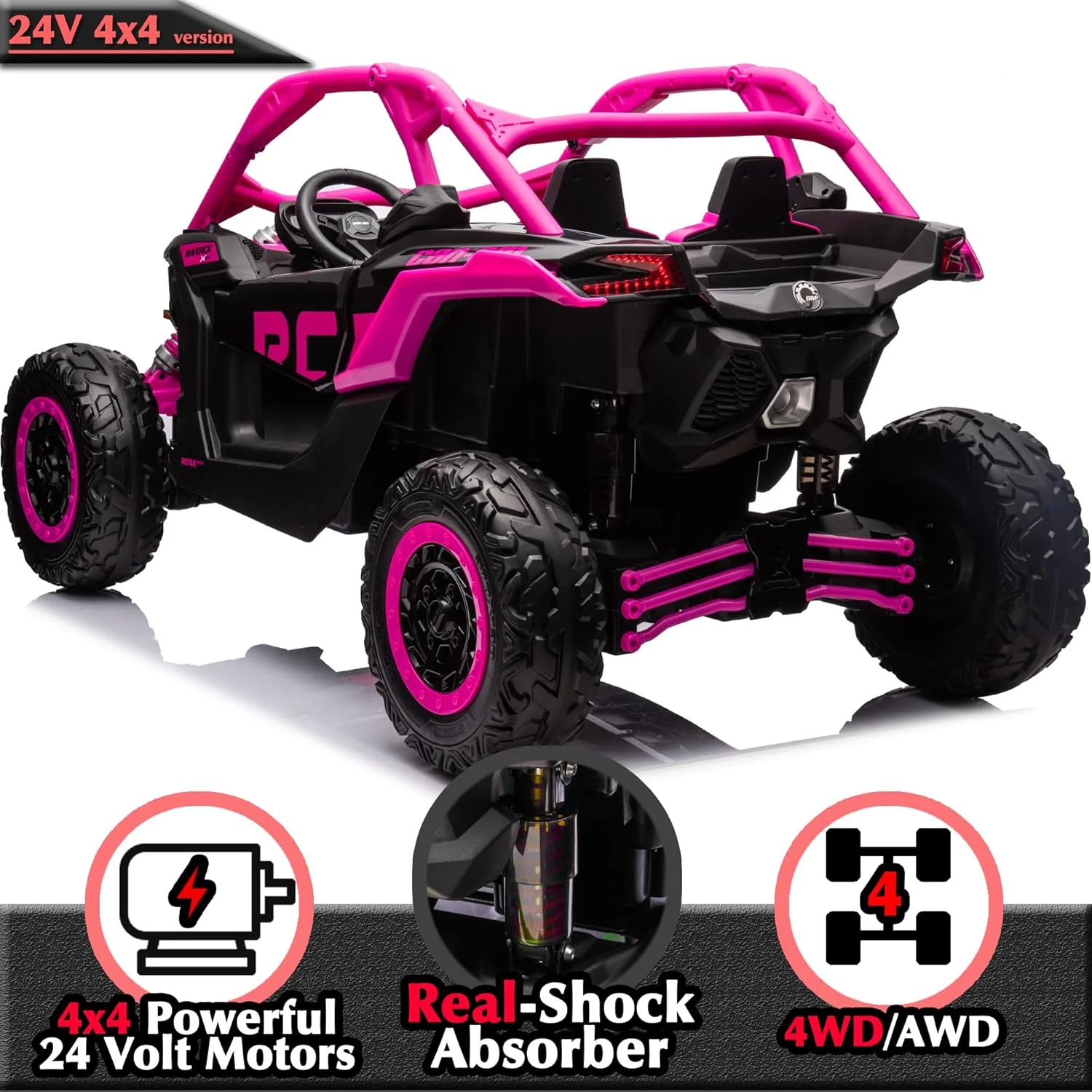 Can-Am Maverick Turbo RR Truck 24V 7AH/4M Pink DKCA001/LB-1000EL - Image 3
